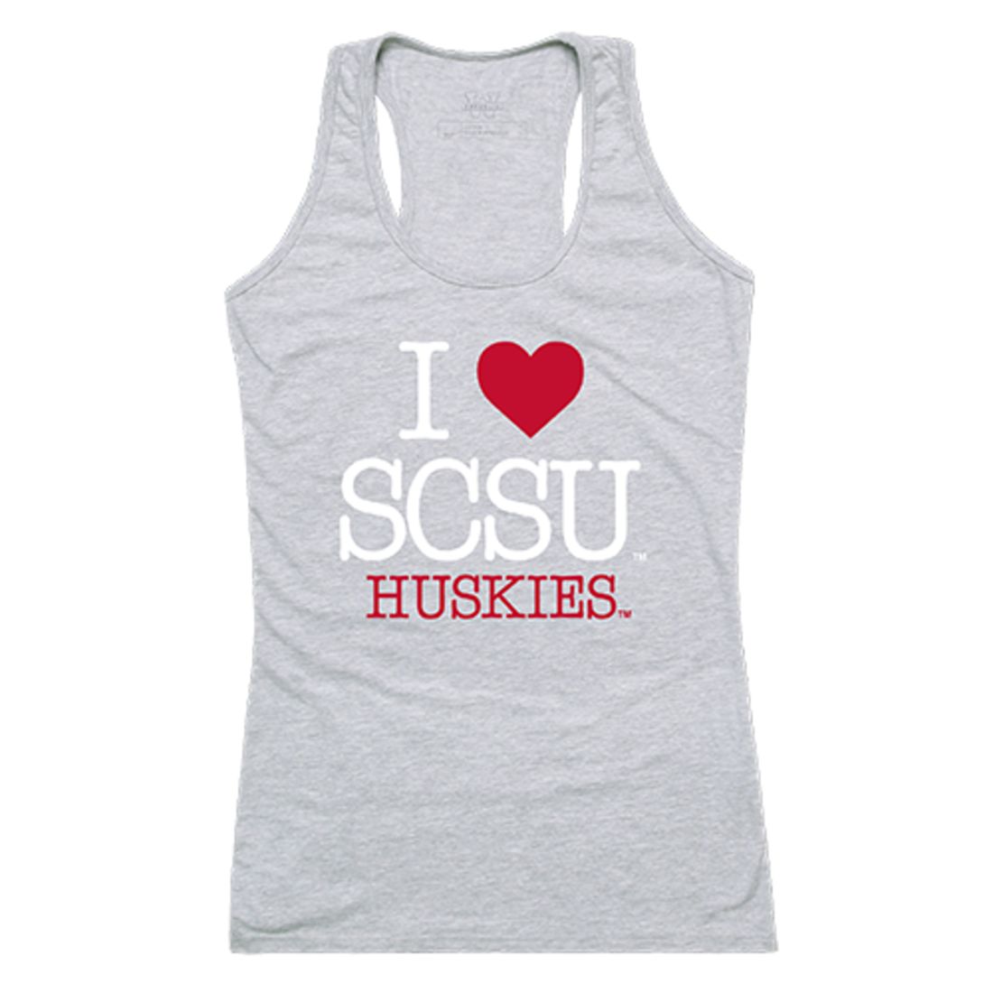 St. Cloud State University Huskies Womens Love Tank Top Tee T-Shirt Heather Grey-Campus-Wardrobe