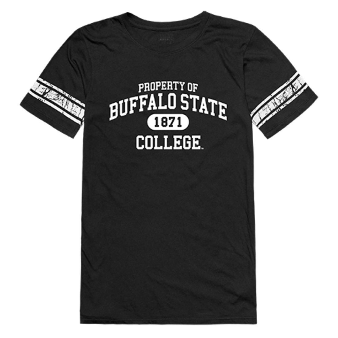 Buffalo State College Bengals Womens Property Tee T-Shirt Black-Campus-Wardrobe