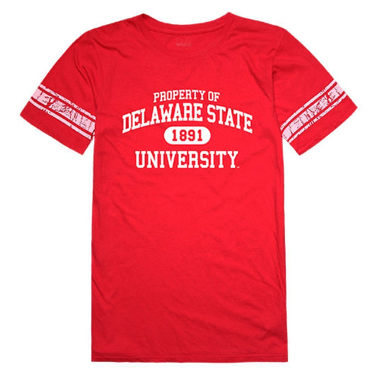 DSU Delaware State University Hornet Womens Property Tee T-Shirt Red-Campus-Wardrobe