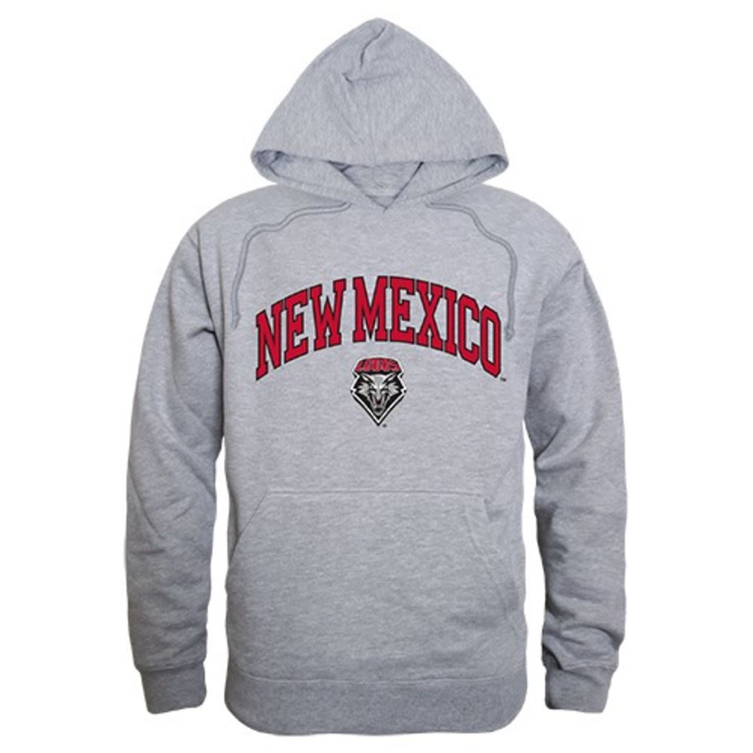 University of New Mexico Lobo Louie Campus Hoodie Sweatshirt Heather Grey-Campus-Wardrobe
