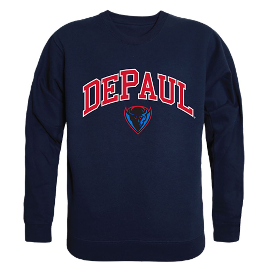 DePaul University Campus Crewneck Pullover Sweatshirt Sweater Navy