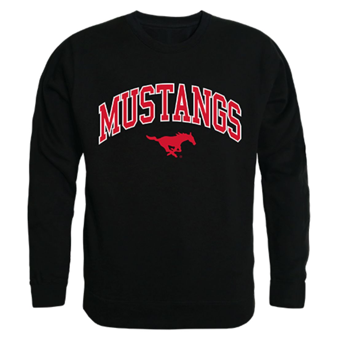 SMU Southern Methodist University Campus Crewneck Pullover Sweatshirt Sweater Black-Campus-Wardrobe