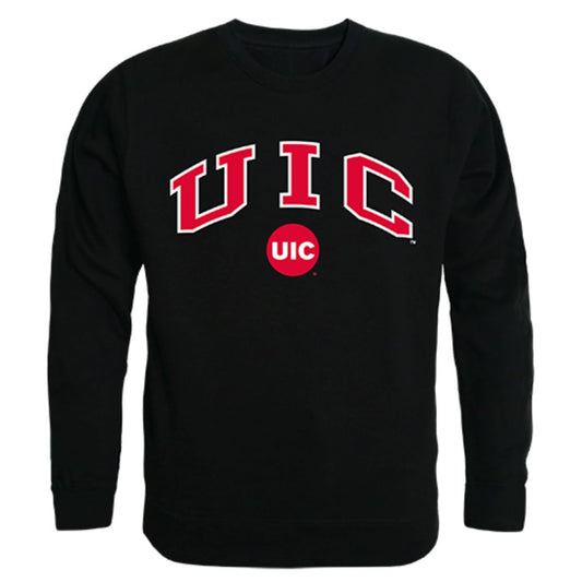 UIC University of Illinois at Chicago Campus Crewneck Pullover Sweatshirt Sweater Black-Campus-Wardrobe