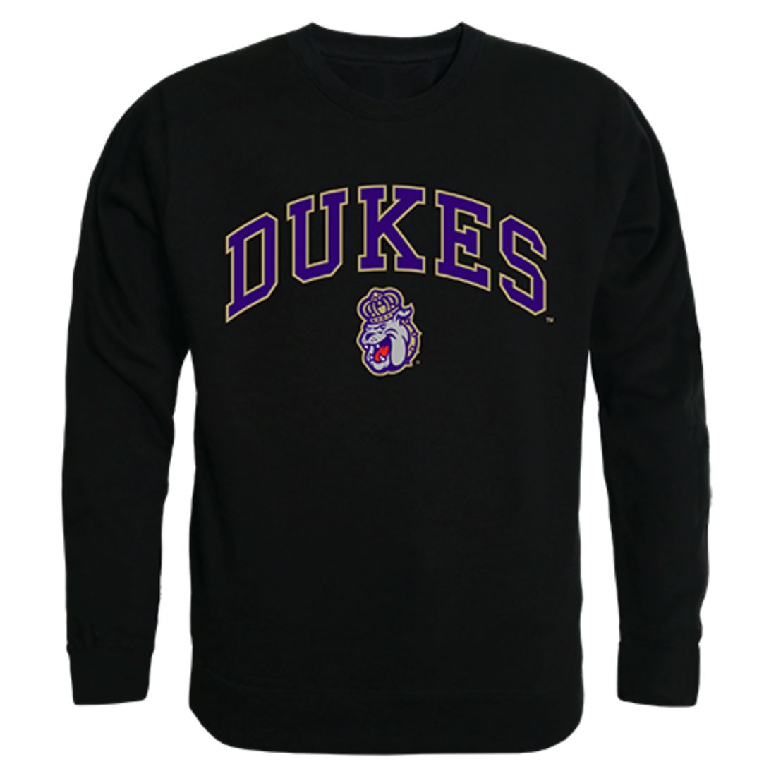 JMU James Madison University Campus Crewneck Pullover Sweatshirt Sweater Black-Campus-Wardrobe