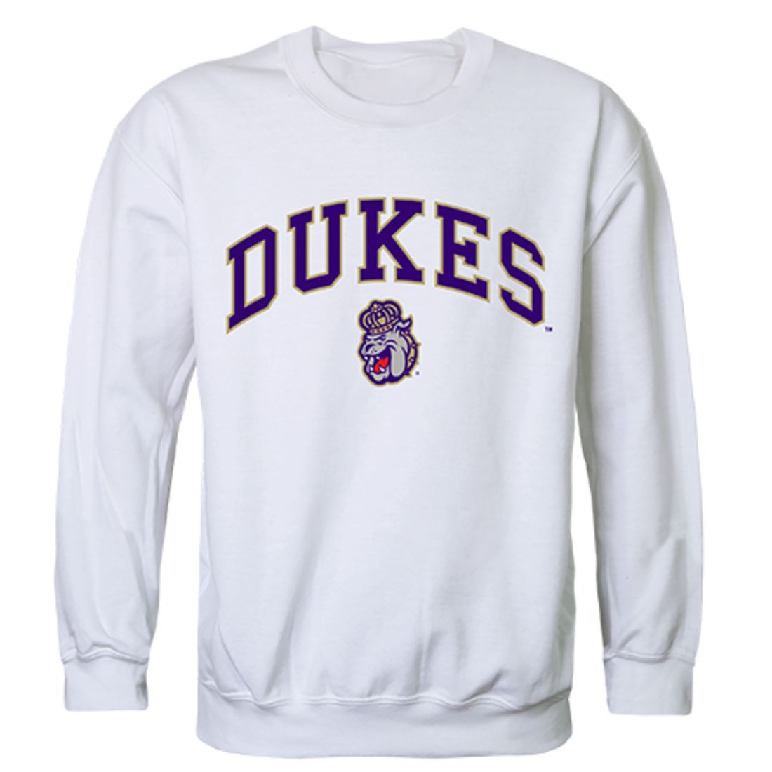 JMU James Madison University Campus Crewneck Pullover Sweatshirt Sweater White-Campus-Wardrobe