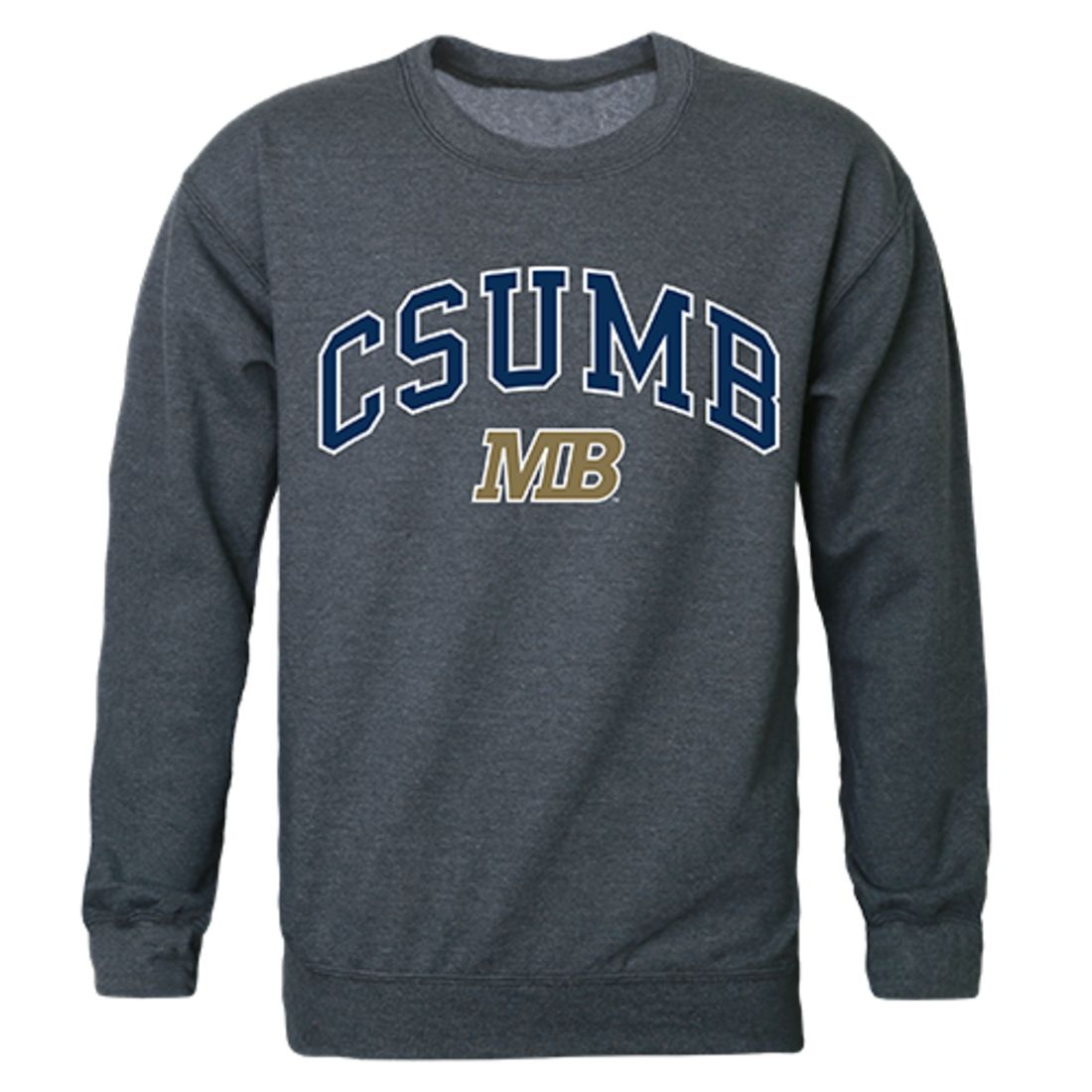 CSUMB California State University Monterey Bay Campus Crewneck Pullover Sweatshirt Sweater Heather Charcoal-Campus-Wardrobe