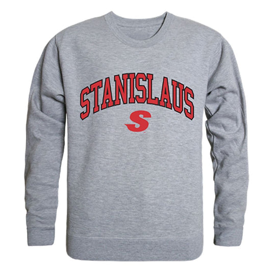 CSUSTAN California State University Stanislaus Campus Crewneck Pullover Sweatshirt Sweater Heather Grey-Campus-Wardrobe