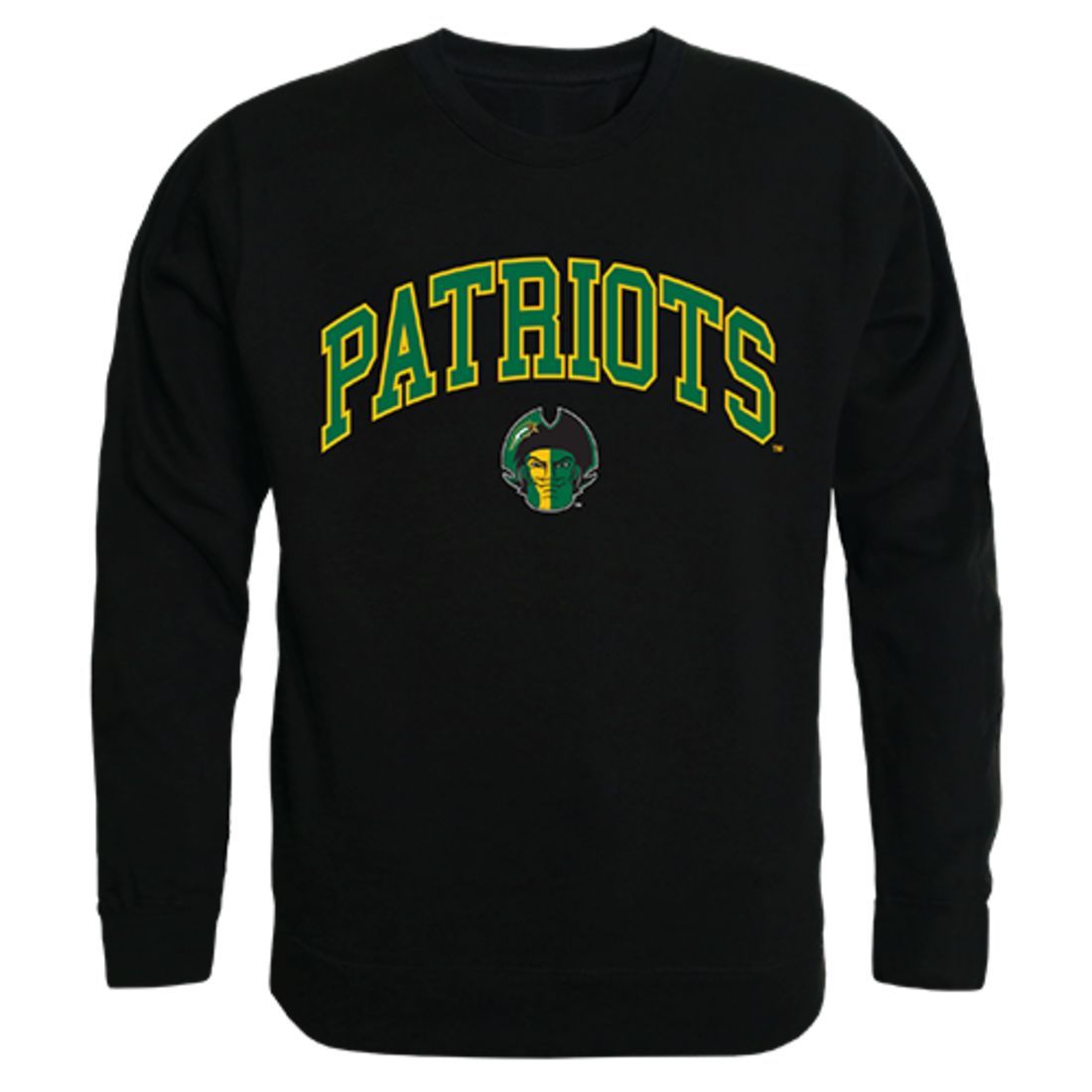 GMU George Mason University Campus Crewneck Pullover Sweatshirt Sweater Black-Campus-Wardrobe
