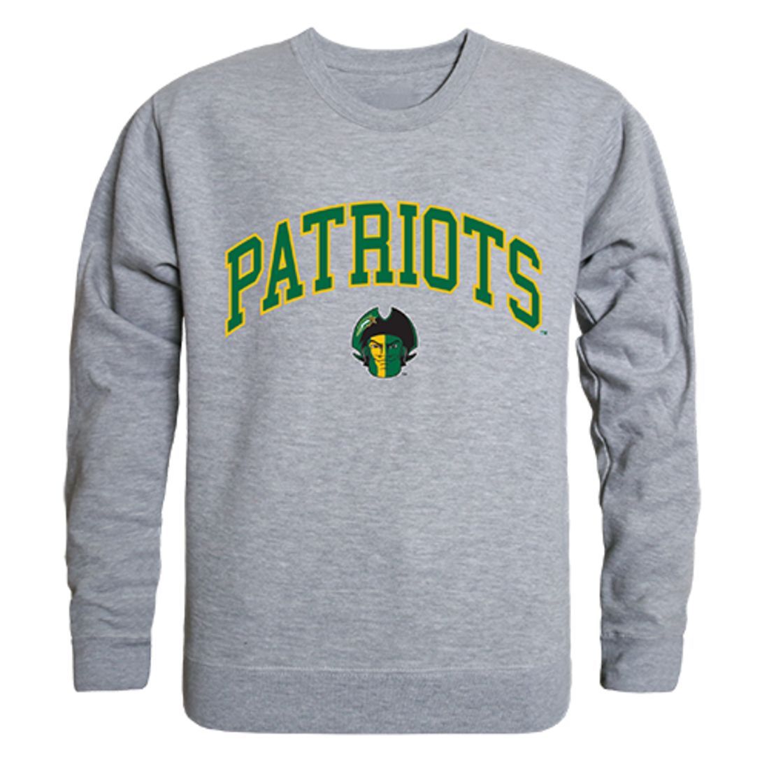 GMU George Mason University Campus Crewneck Pullover Sweatshirt Sweater Heather Grey-Campus-Wardrobe