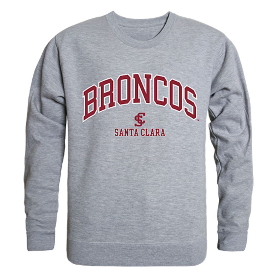 SCU Santa Clara University Campus Crewneck Pullover Sweatshirt Sweater Heather Grey-Campus-Wardrobe