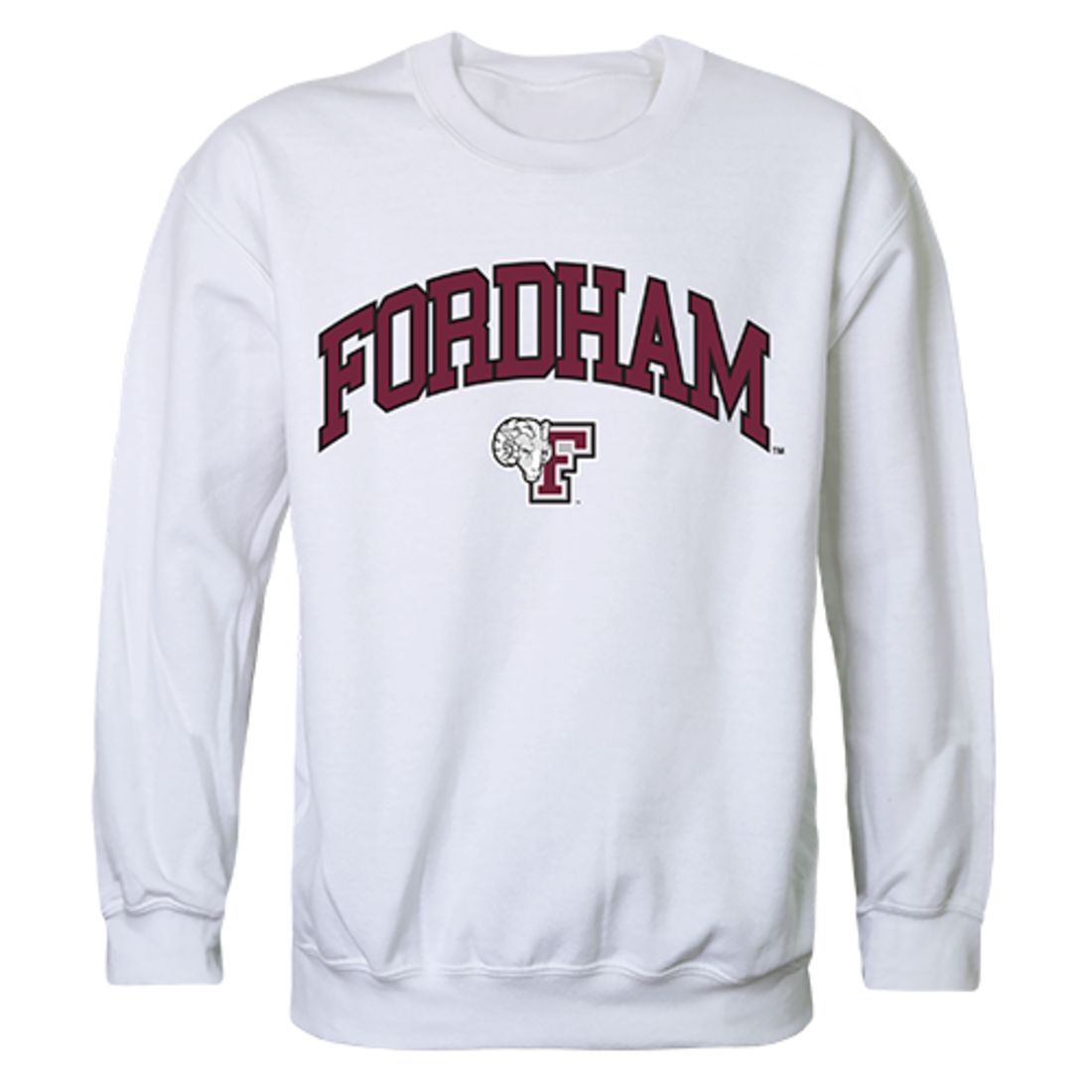 fordham university gear Fordham University Campus Crewneck Pullover Sweatshirt Sweater White