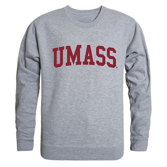 UMASS University of Massachusetts Amherst Game Day Crewneck Pullover Sweatshirt Sweater Heather Grey-Campus-Wardrobe