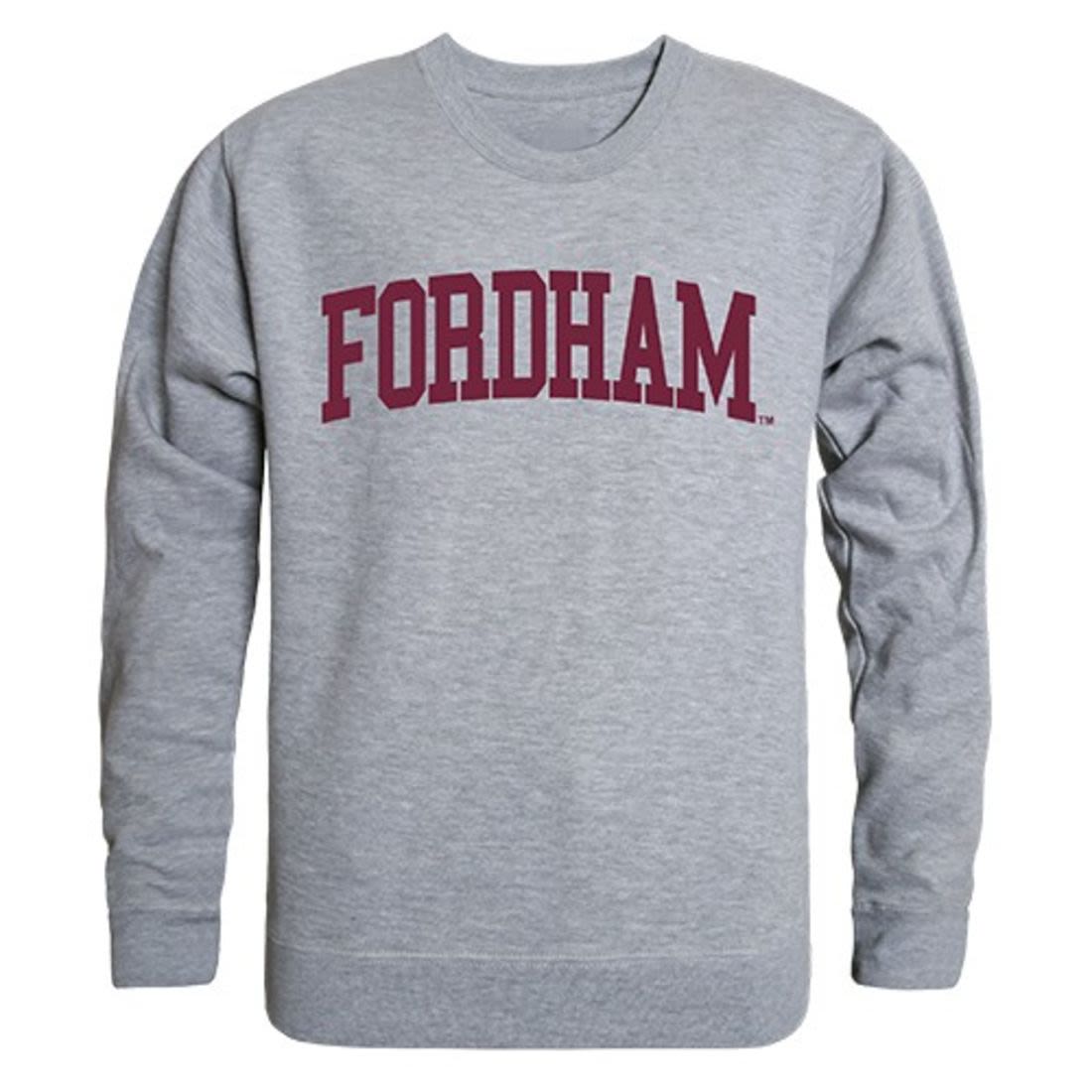 fordham university gear Fordham University Game Day Crewneck Pullover Sweatshirt Sweater Heather Grey