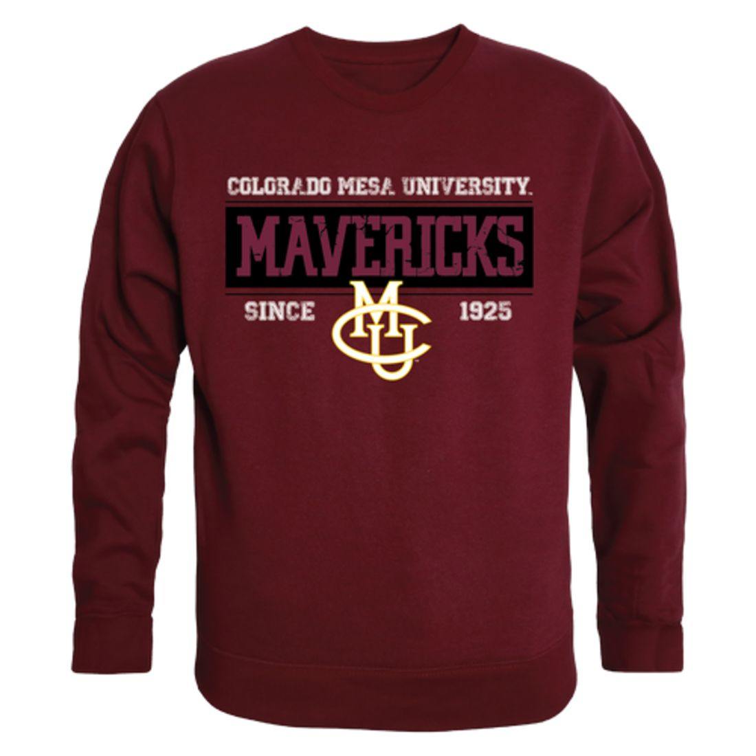 CMU Colorado Mesa University Maverick Established Crewneck Pullover Sweatshirt Sweater Maroon-Campus-Wardrobe