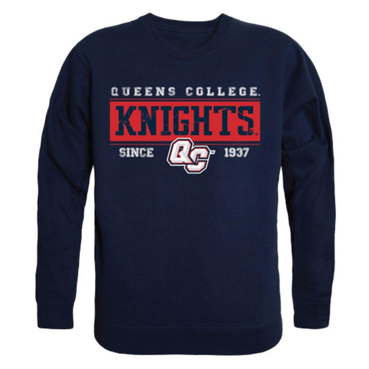 CUNY Queens College Knights Established Crewneck Pullover Sweatshirt Sweater Navy-Campus-Wardrobe