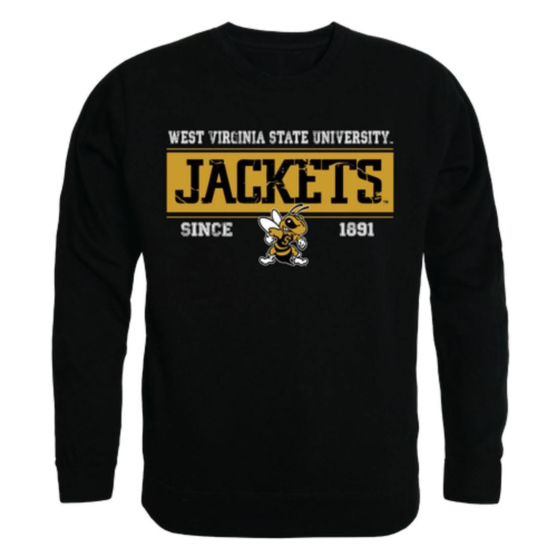 WVSU West Virginia State University Yellow Jackets Established Crewneck Pullover Sweatshirt Sweater Black-Campus-Wardrobe