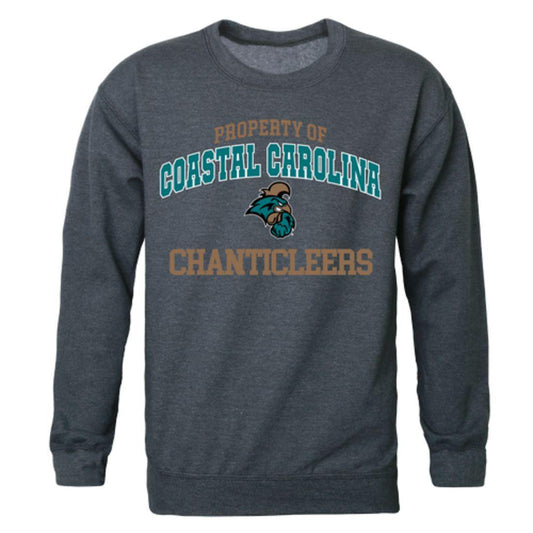 CCU Coastal Carolina University Chanticleers Property Crewneck Pullover Sweatshirt Sweater Heather Charcoal-Campus-Wardrobe