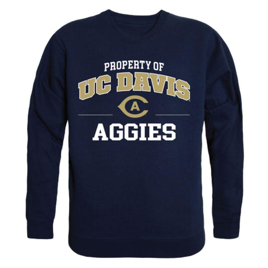 UC Davis University of California Aggies Property Crewneck Pullover Sweatshirt Sweater Navy-Campus-Wardrobe