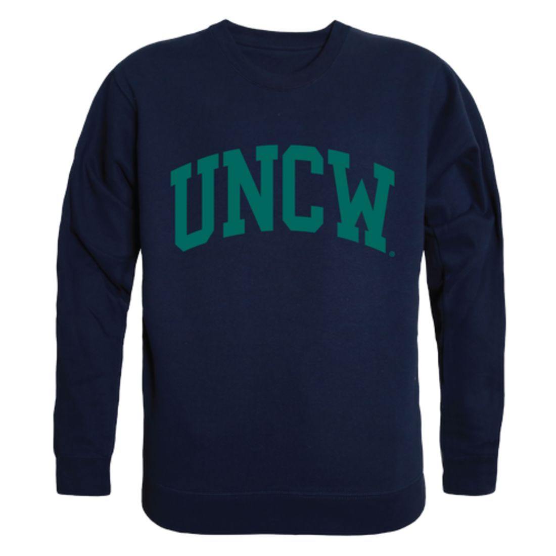 UNCW University of North Carolina Wilmington Seahawks Arch Crewneck Pullover Sweatshirt Sweater Navy