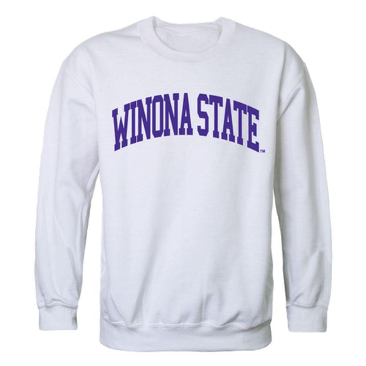 Winona State University Warriors Arch Crewneck Pullover Sweatshirt Sweater White-Campus-Wardrobe