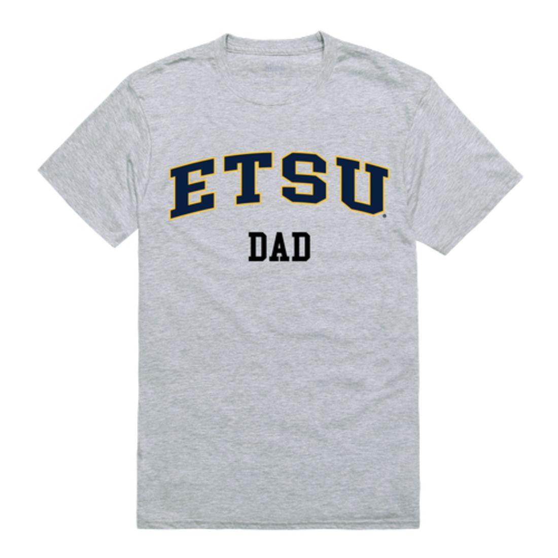 W Republic ETSU East Tennessee State University Buccaneers College Dad T-Shirt, Heather Grey / Medium