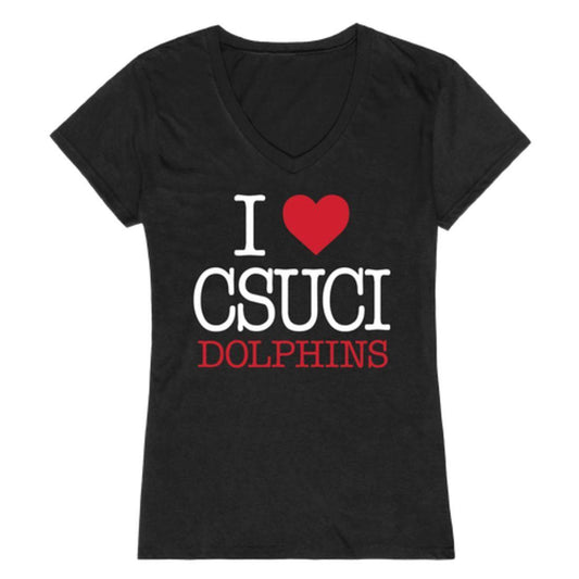 I Love CSUCI CalIfornia State University Channel Islands The Dolphins Womens T-Shirt-Campus-Wardrobe