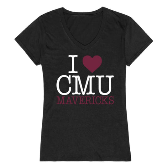 I Love CMU Colorado Mesa University Maverick Womens T-Shirt-Campus-Wardrobe