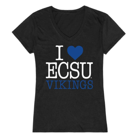 I Love ECSU Elizabeth City State University Vikings Womens T-Shirt-Campus-Wardrobe