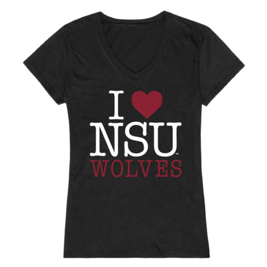 I Love NSU Northern State University Wolves Womens T-Shirt-Campus-Wardrobe