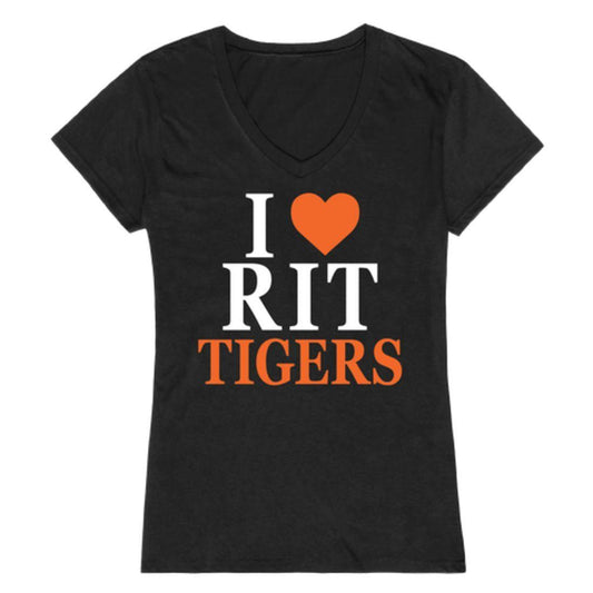 I Love RIT Rochester Institute of Technology Tigers Womens T-Shirt-Campus-Wardrobe