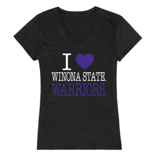 I Love Winona State University Warriors Womens T-Shirt-Campus-Wardrobe