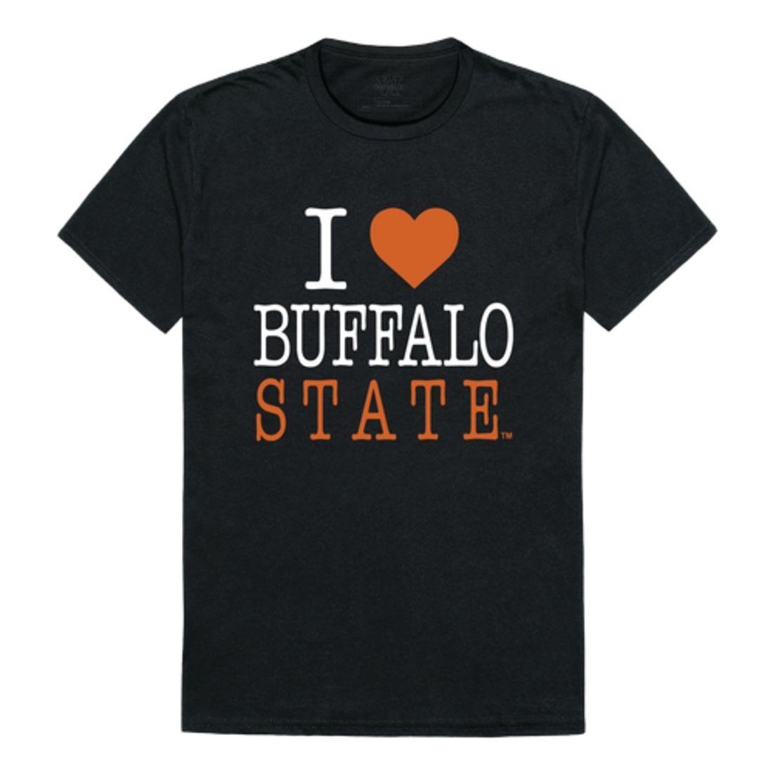 I Love SUNY Buffalo State College Bengals T-Shirt, Black / Medium