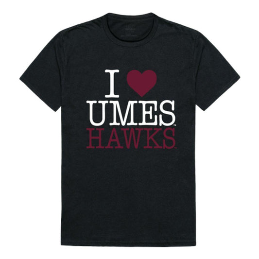 I Love UMES University of Maryland Eastern Shore Hawks T-Shirt-Campus-Wardrobe