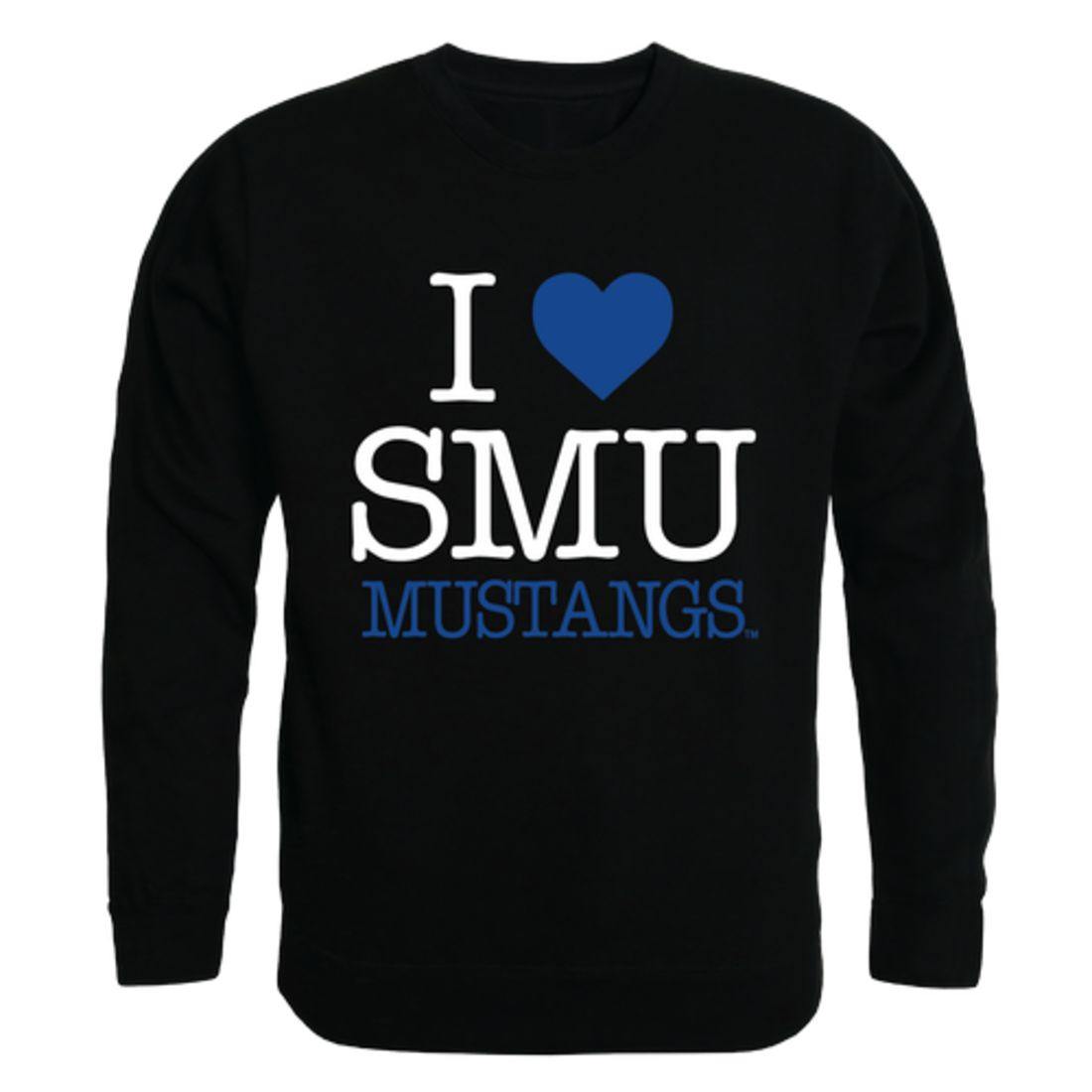 I Love SMU Southern Methodist University Mustangs Crewneck Pullover Sweatshirt Sweater-Campus-Wardrobe