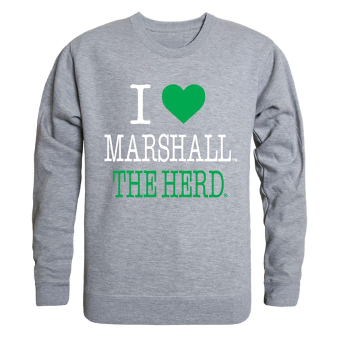 I Love Marshall University Thundering Herd Crewneck Pullover Sweatshirt Sweater-Campus-Wardrobe