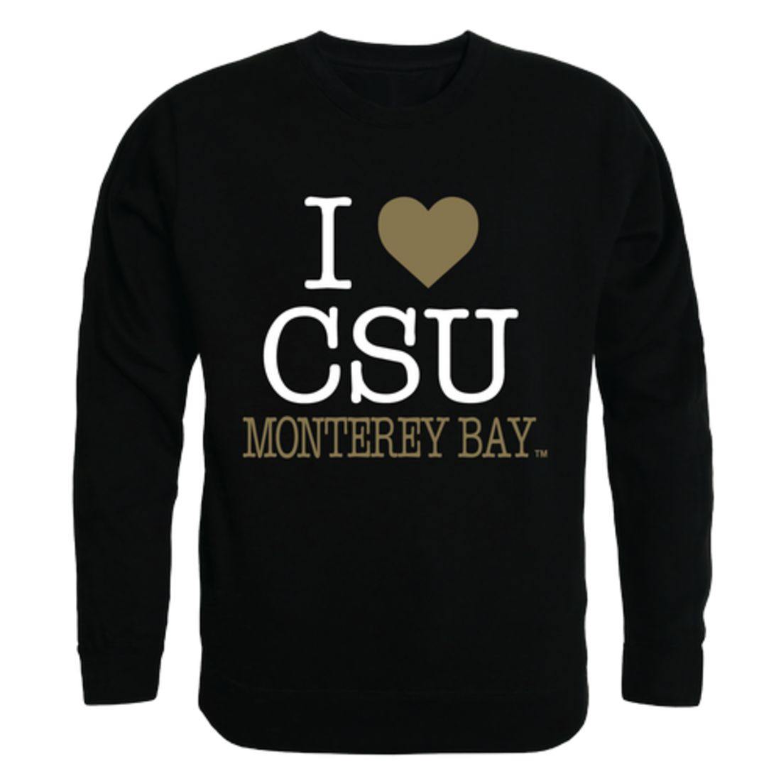 I Love CSUMB California State University Monterey Bay Otters Crewneck Pullover Sweatshirt Sweater-Campus-Wardrobe