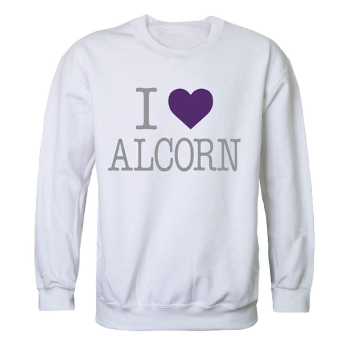 I Love Alcorn State University Braves Crewneck Pullover Sweatshirt Sweater-Campus-Wardrobe