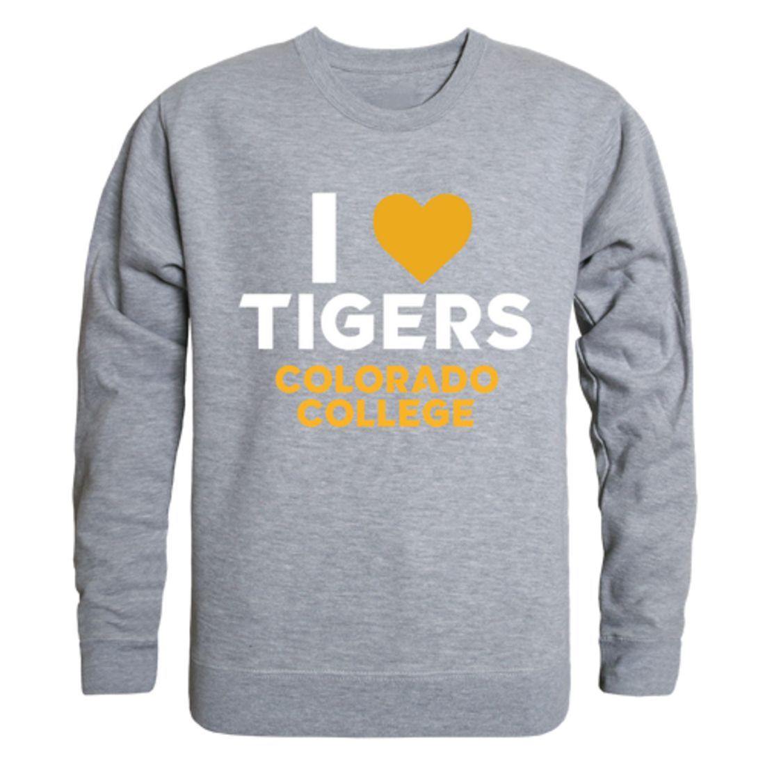 I Love Colorado College CC Tigers Crewneck Pullover Sweatshirt Sweater-Campus-Wardrobe
