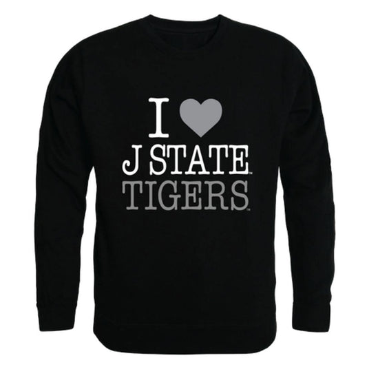 I Love JSU Jackson State University Tigers Crewneck Pullover Sweatshirt Sweater-Campus-Wardrobe