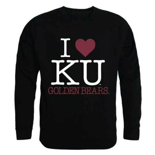 I Love Kutztown University of Pennsylvania Golden Bears Crewneck Pullover Sweatshirt Sweater-Campus-Wardrobe