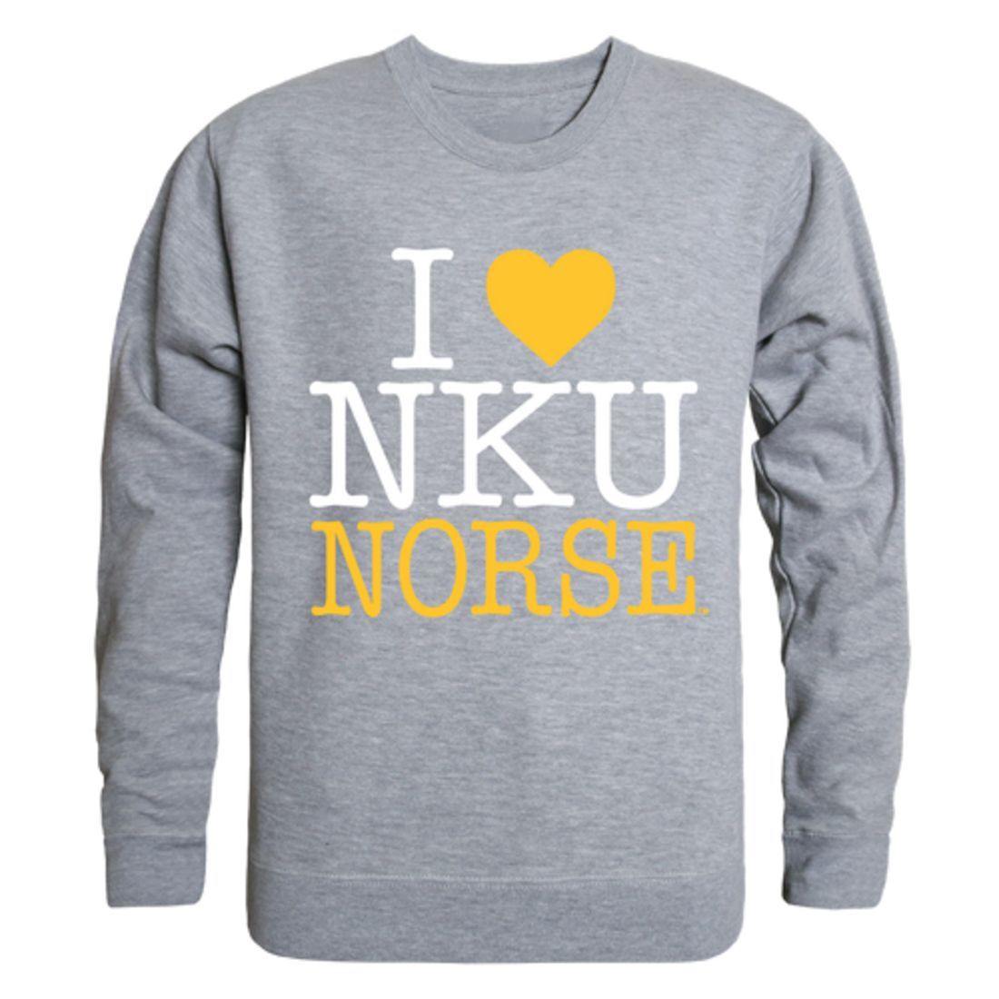 I Love NKU Northern Kentucky University Norse Crewneck Pullover Sweatshirt Sweater-Campus-Wardrobe