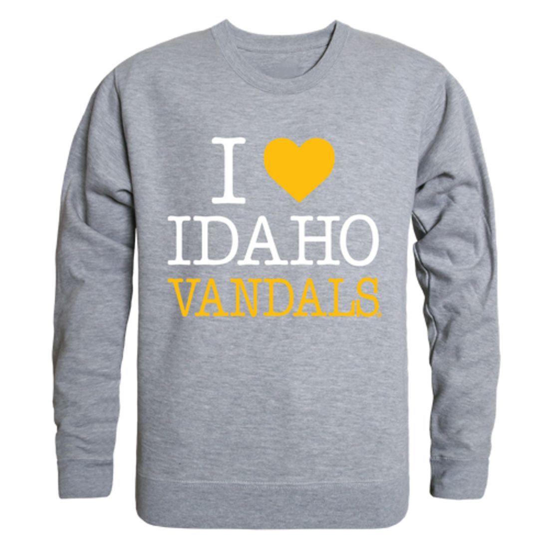 I Love University of Idaho Vandals Crewneck Pullover Sweatshirt Sweater-Campus-Wardrobe