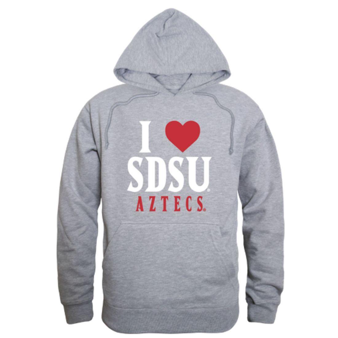 I Love SDSU San Diego State University Aztecs Hoodie Sweatshirt-Campus-Wardrobe