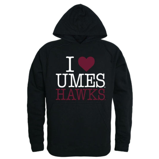 I Love UMES University of Maryland Eastern Shore Hawks Hoodie Sweatshirt-Campus-Wardrobe