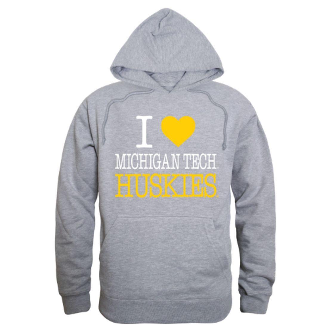 I Love Michigan Technological University Huskies Hoodie Sweatshirt-Campus-Wardrobe