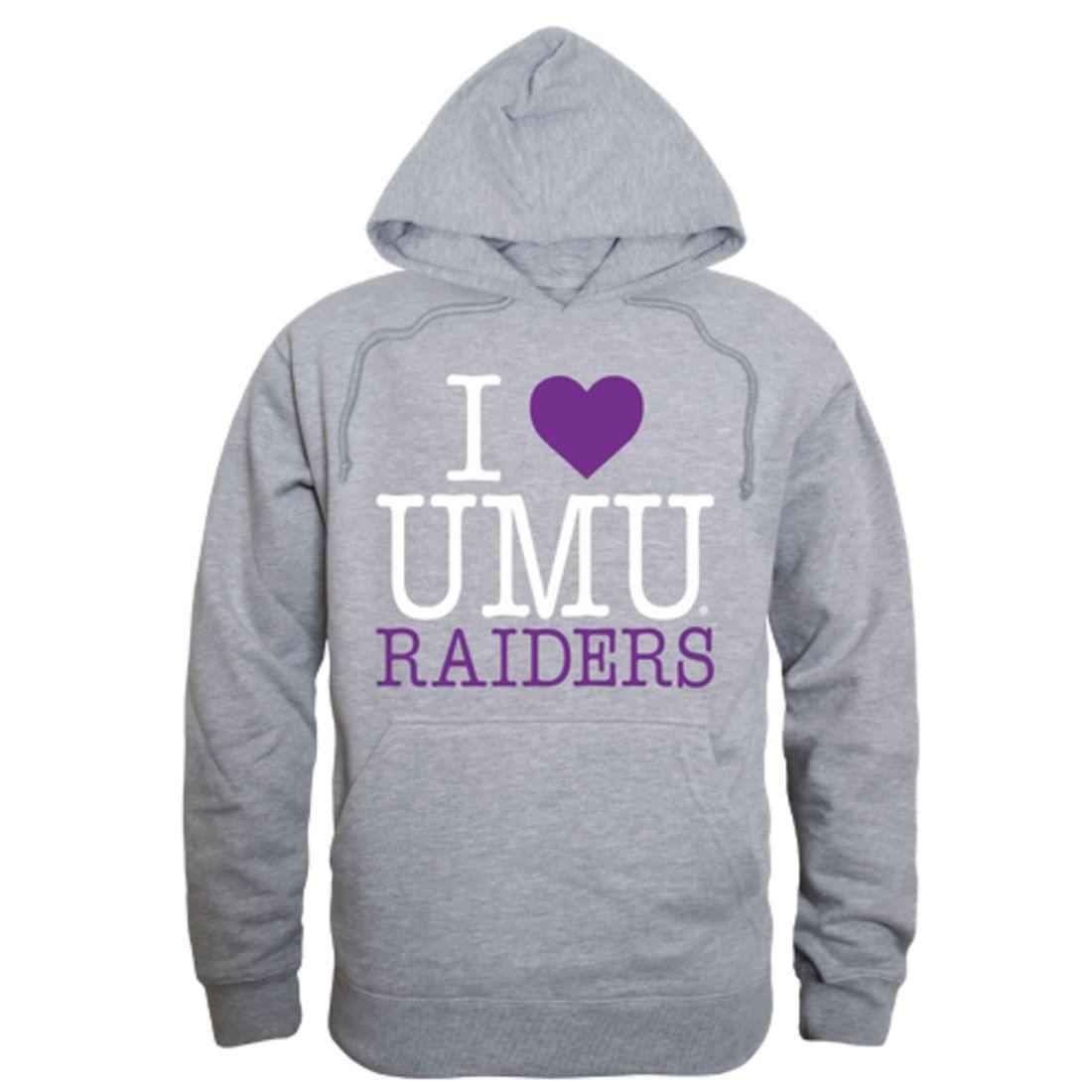 I Love University of Mount Union Raiders Hoodie Sweatshirt-Campus-Wardrobe