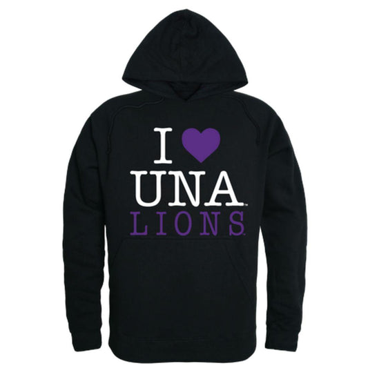 I Love UNA University of North Alabama Lions Hoodie Sweatshirt-Campus-Wardrobe