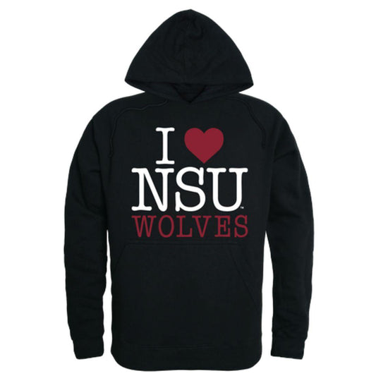 I Love NSU Northern State University Wolves Hoodie Sweatshirt-Campus-Wardrobe