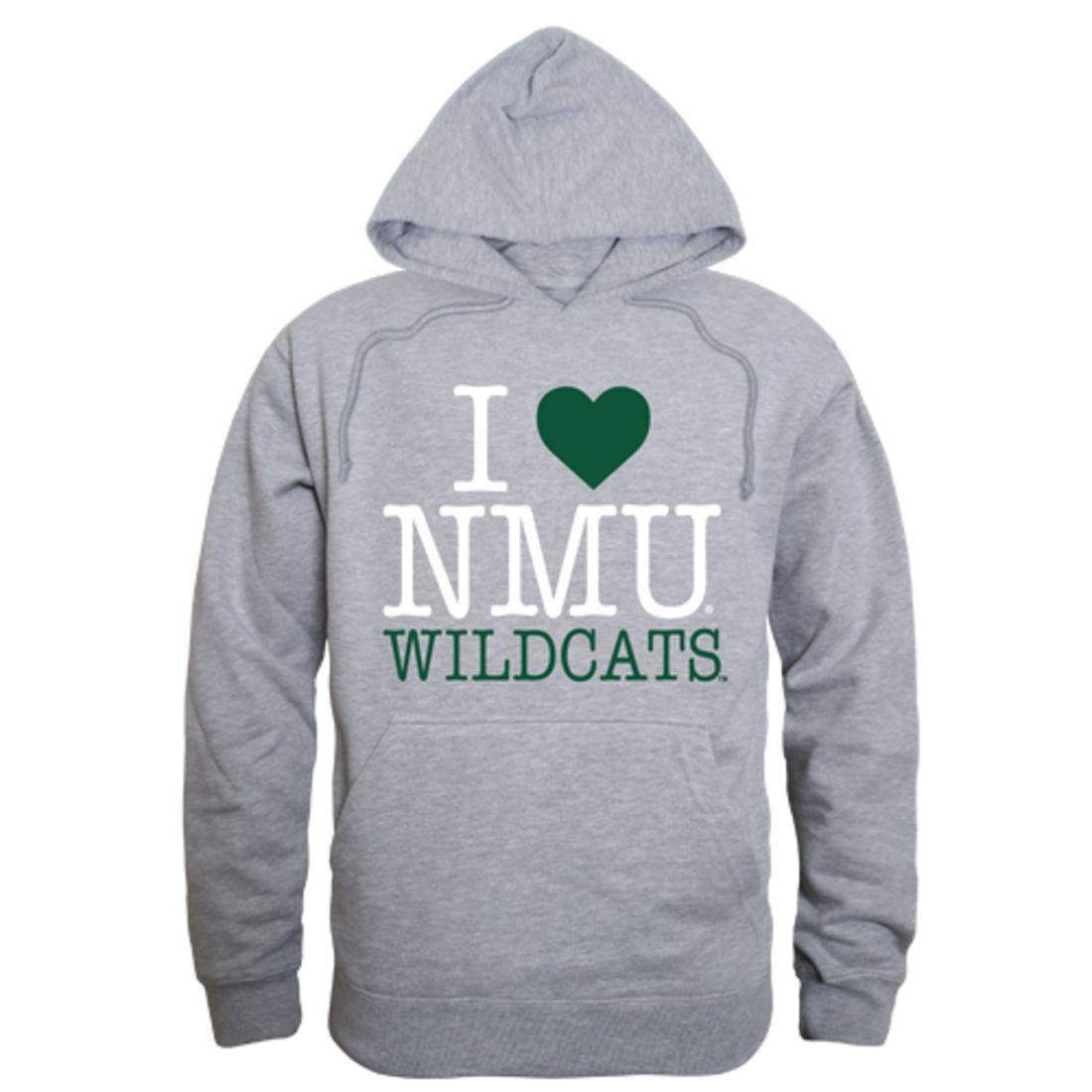 I Love NMU Northern Michigan University Wildcats Hoodie Sweatshirt-Campus-Wardrobe