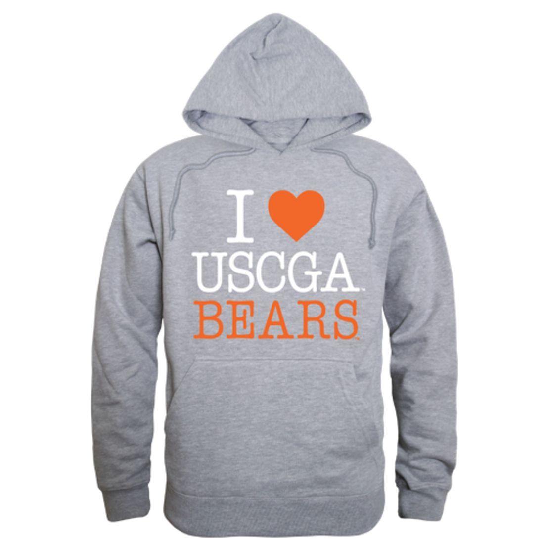 I Love USCGA United States Coast Guard Academy Bears Hoodie Sweatshirt-Campus-Wardrobe